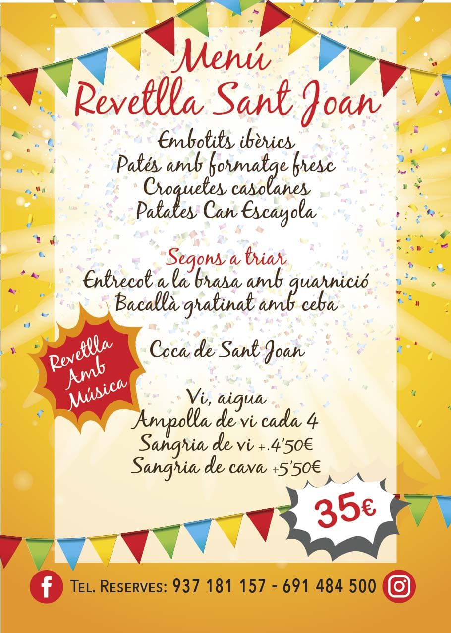 Menú Revetlla Sant Joan