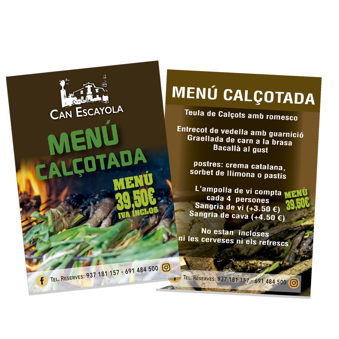 Menú Calçotada